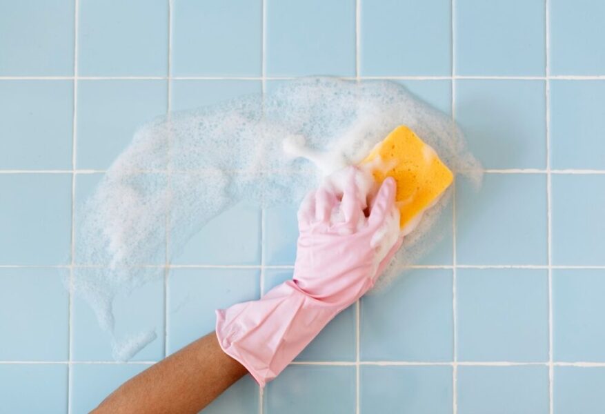 cleaning tiles